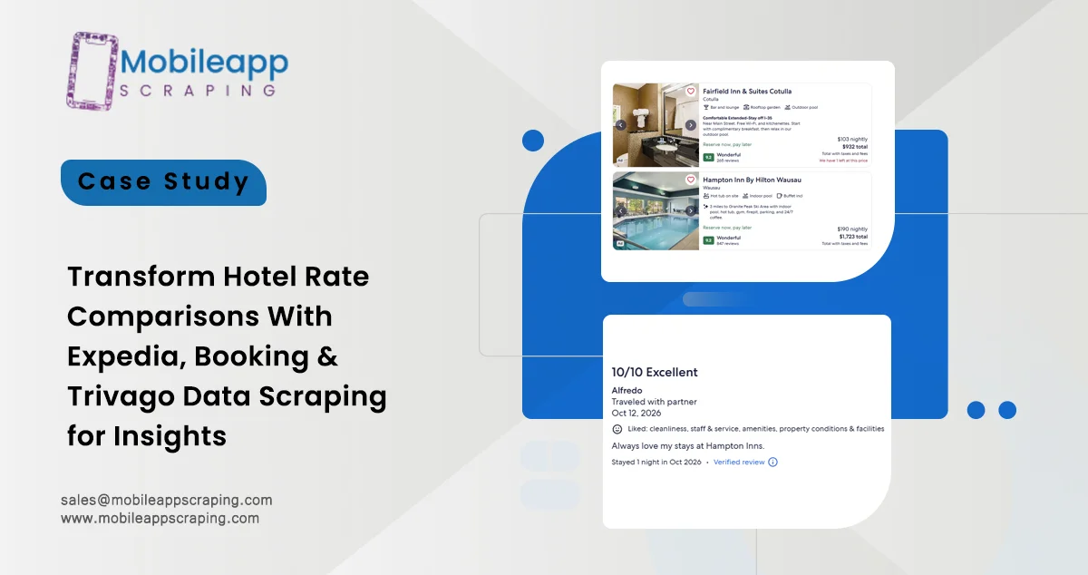 Expedia, Booking & Trivago Data Scraping for Insights